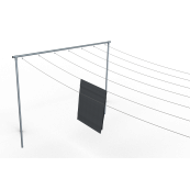 Laundry drying stand | Cross tube 3500 mm7 hooks, one-sided | steel tube  48 mm